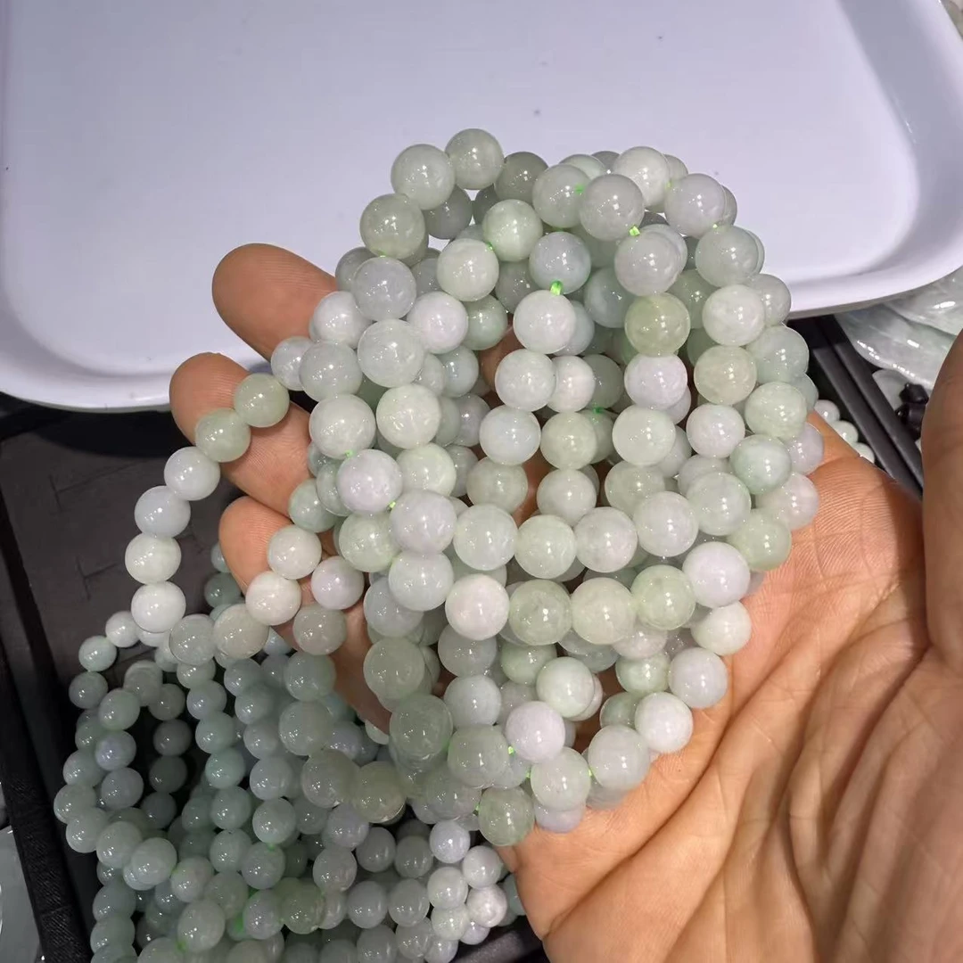 天然A货翡翠手串-c011-卡7-8mm-多样性发一