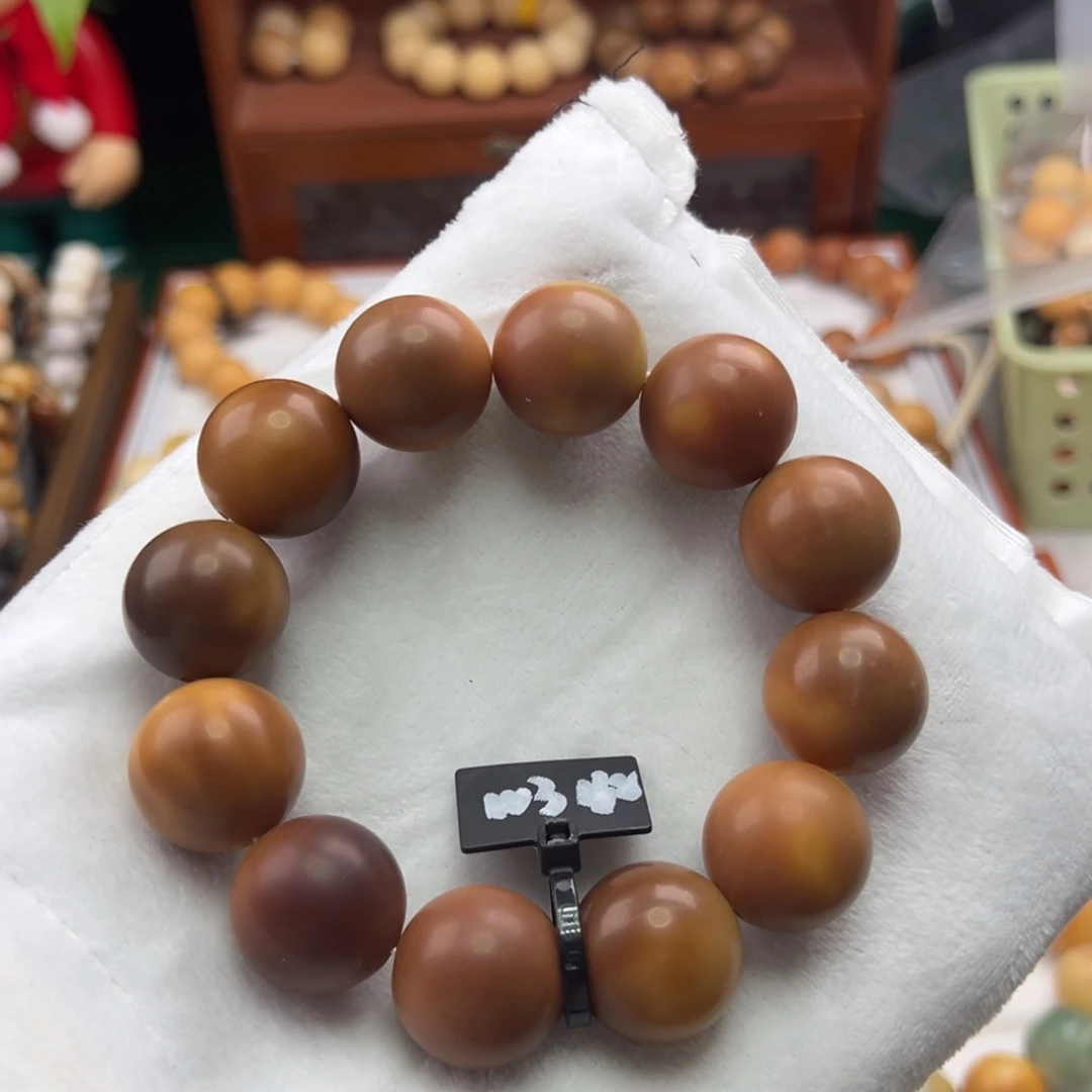 菩提根/象牙果手串卡22圆珠干磨微瑕