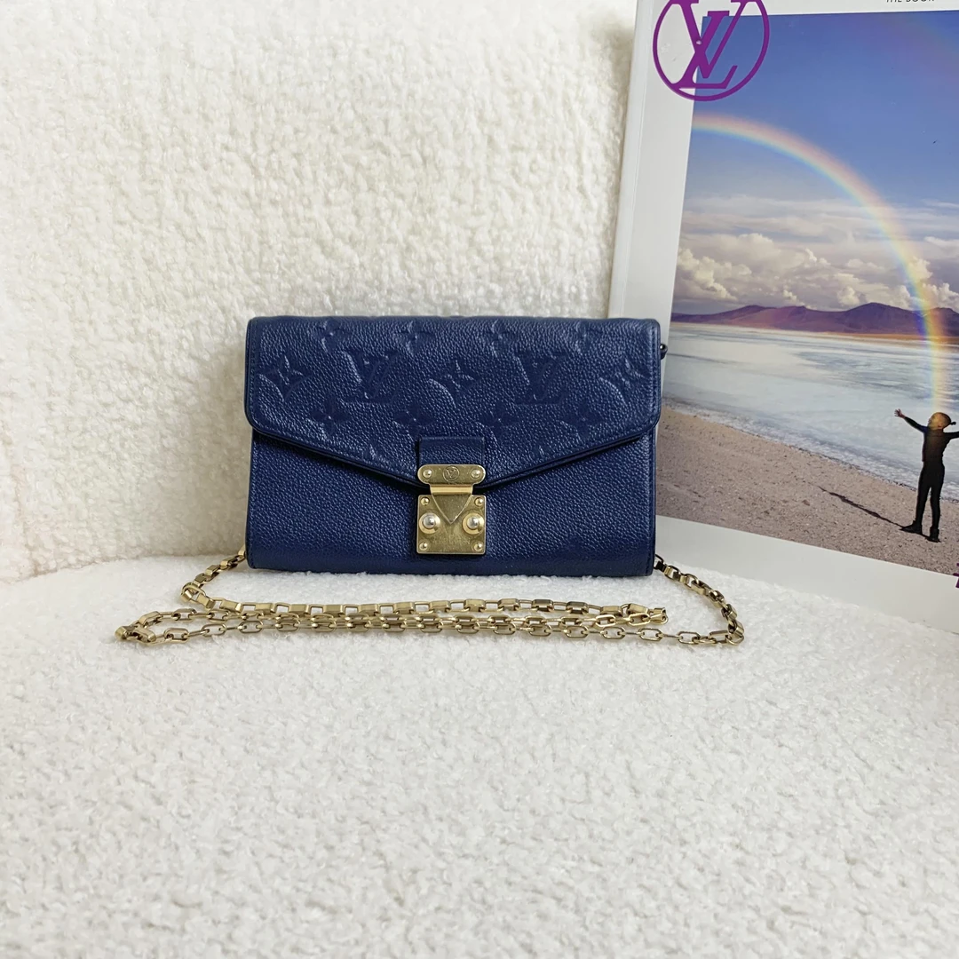 95新 LouisVuitton/路易威登 壹臻/海军蓝全皮woc 14年 10527753