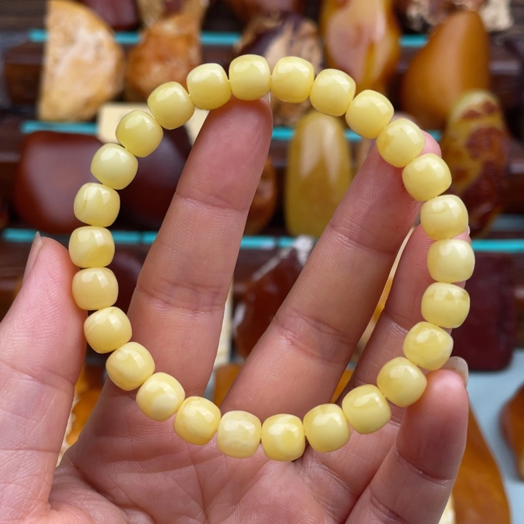 未镶嵌定制琥珀蜜蜡手串