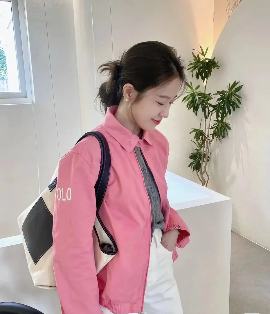 毒家版本 高品质/可扫码 男女同款 小马短款哈灵顿一粒扣翻领外套