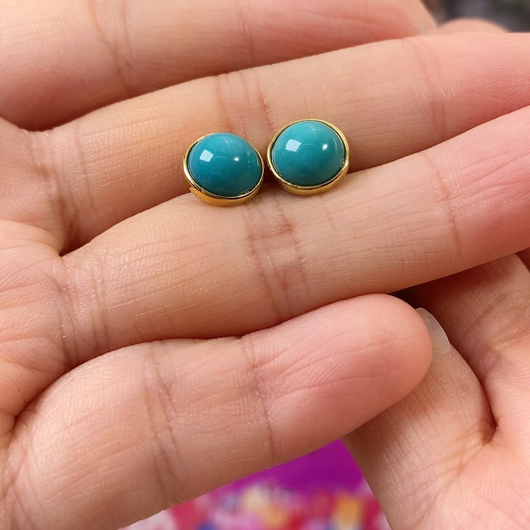 绿松石18K金镶嵌珠宝奇石