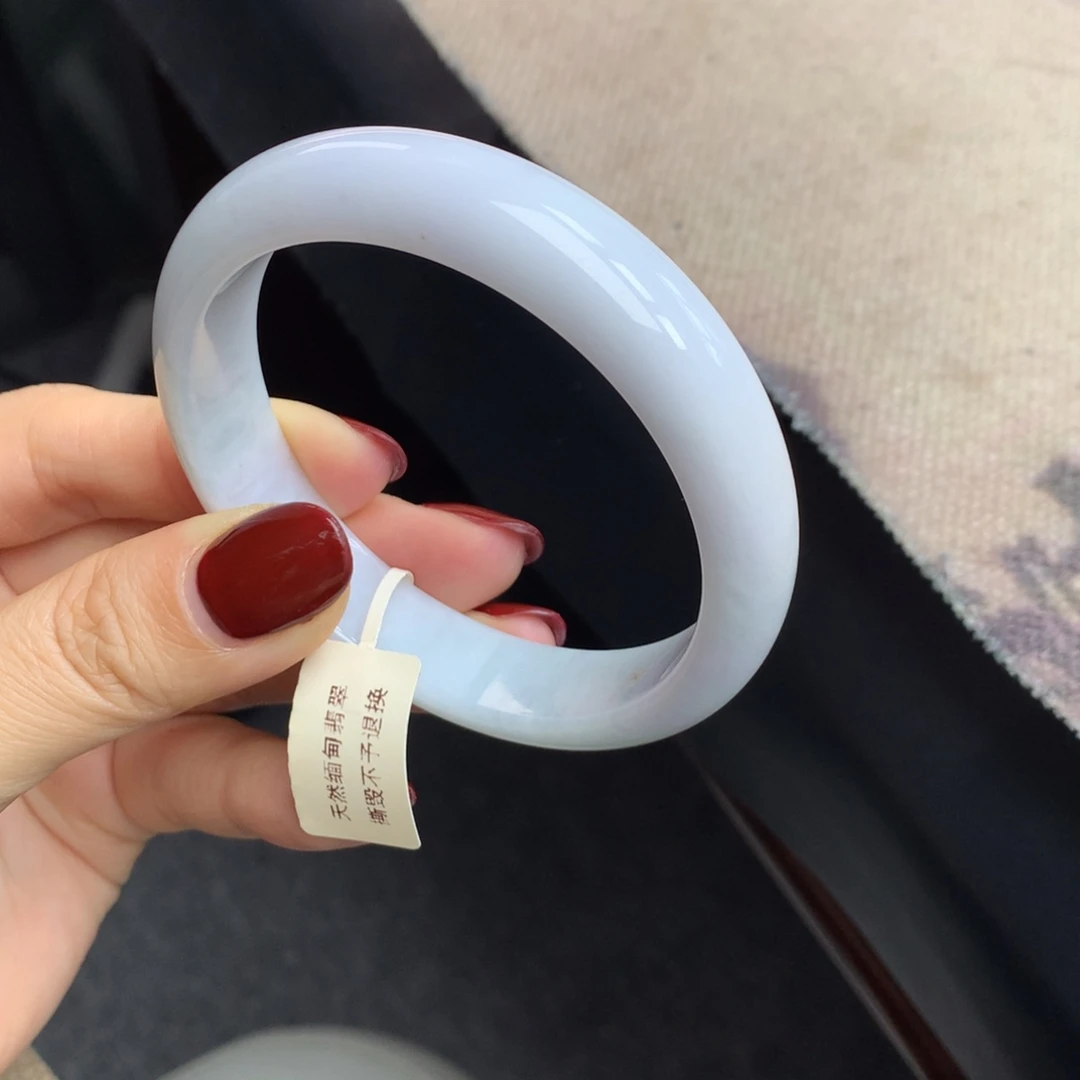 翡翠未镶嵌手镯白月光