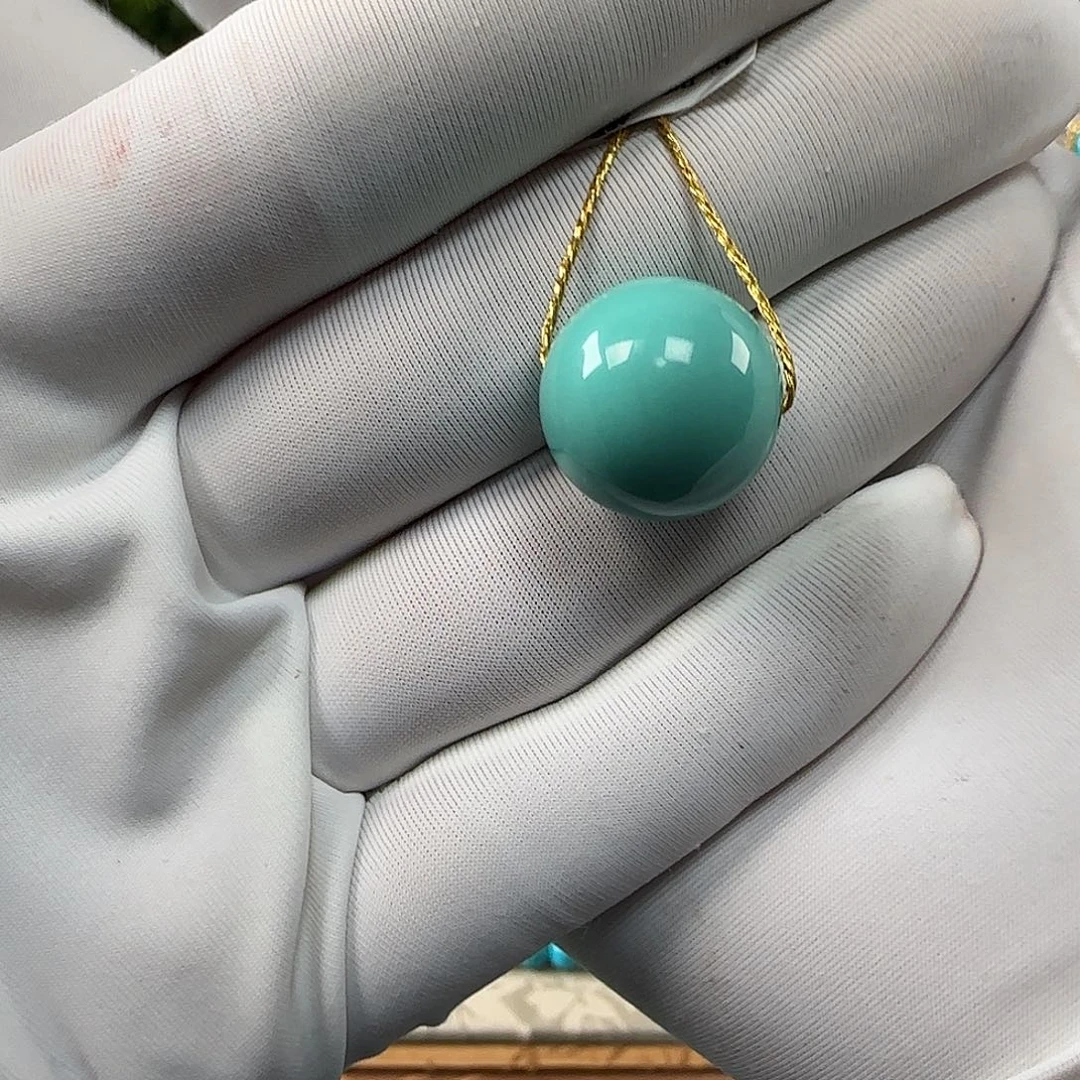 绿松石未镶嵌14mm➕单珠