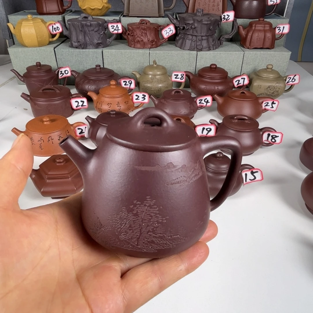 茶壶紫泥半手工制作微瑕
