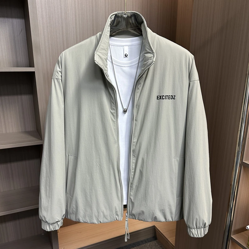 2025秋冬季新款男士加厚夹克户外运动宽松韩版休闲加棉夹克外套男
