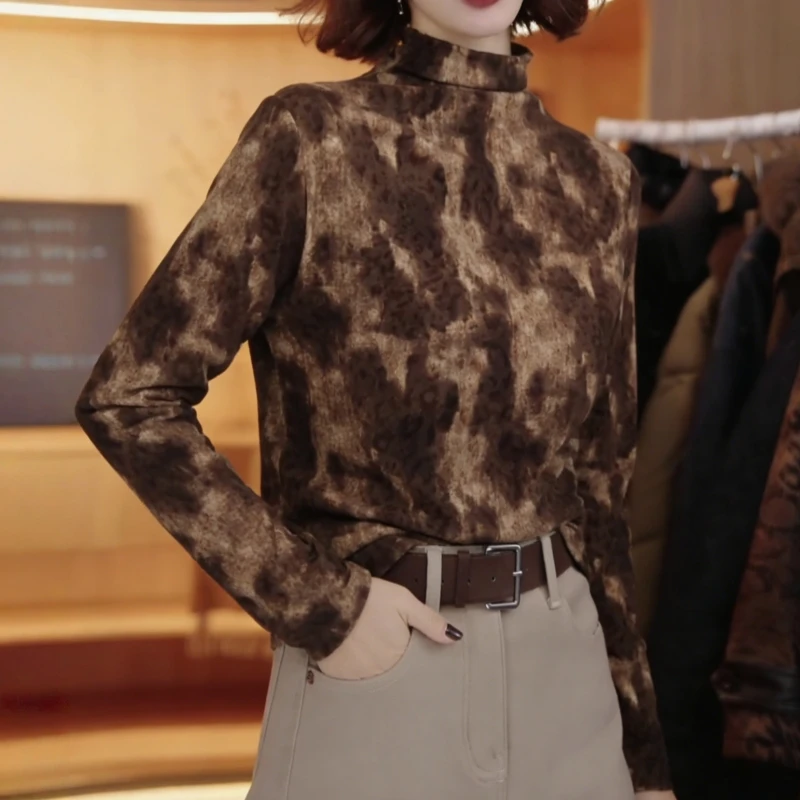 半高领洋气高档加厚保暖T恤打底衫女秋冬季新款时尚百搭内搭上衣