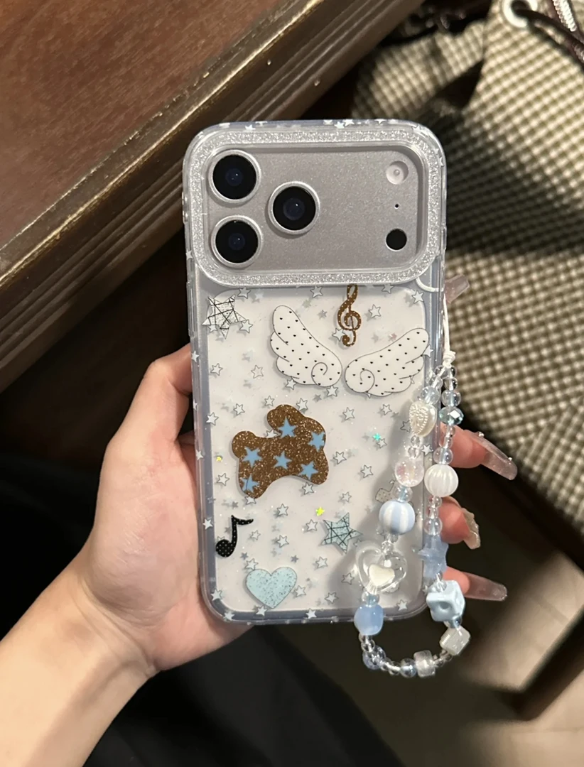 闪镜头翅膀星星兔子适用iPhone17promax苹果16手机壳15新款14