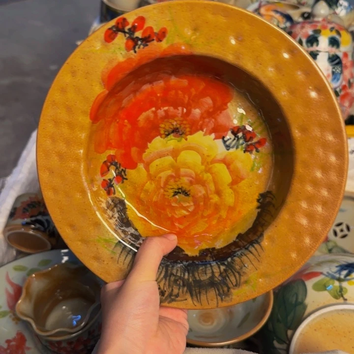 瓷片景德镇陶瓷手工手绘
