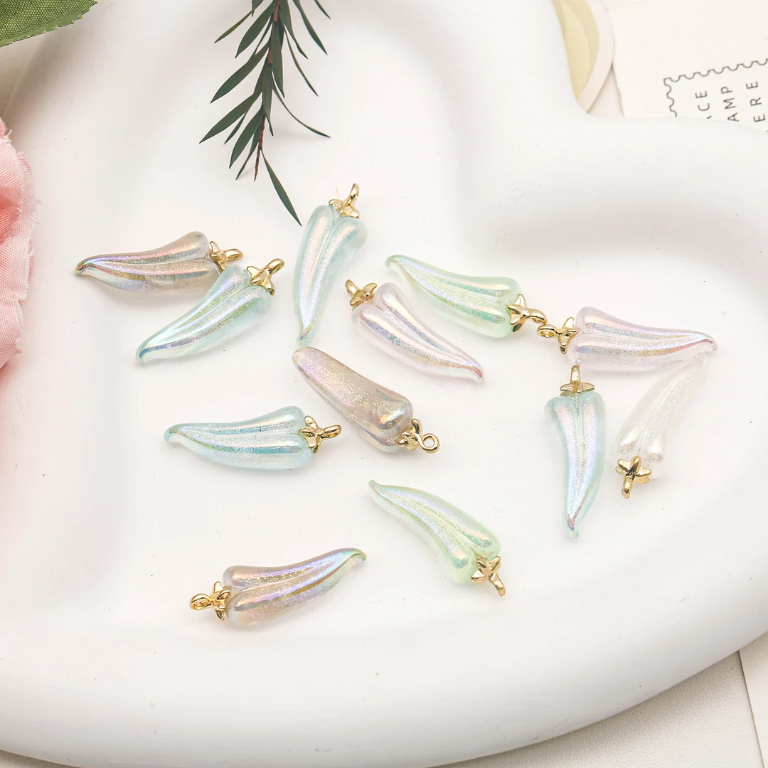 【海家】HD2161+EY02 鎏金岁月辣椒帽钉成品吊坠成品 手工DIY配件