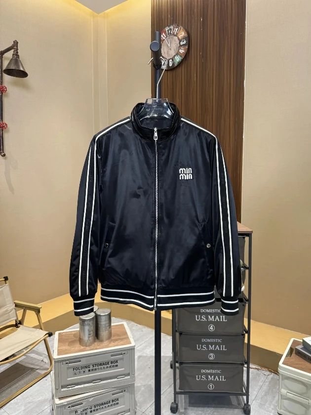 【KK轻奢男装】潮牌秋冬宽松字母刺绣男士百搭加厚立领棉服MF2002