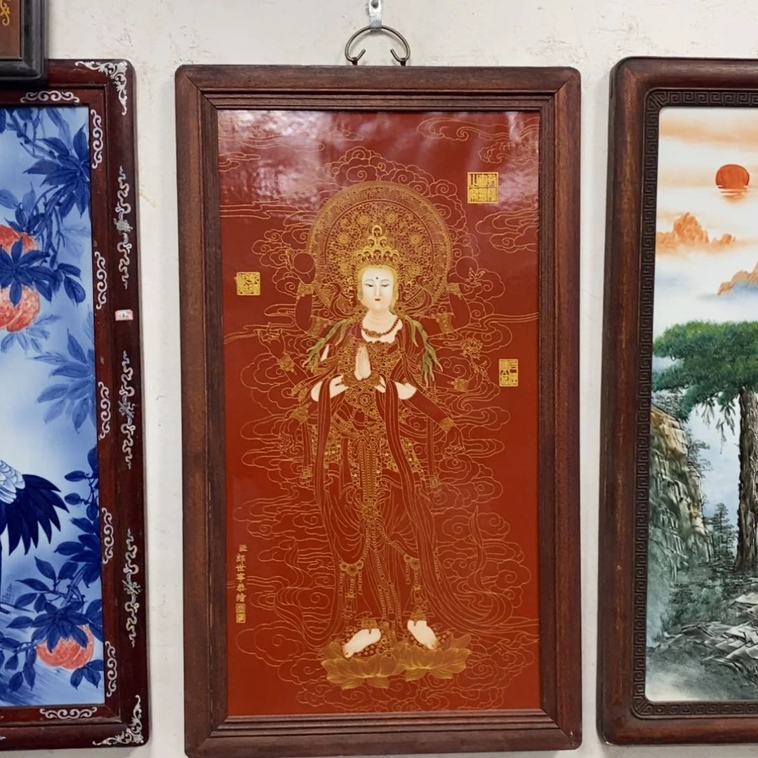 瓷片90*52 景德镇瓷板画柴窑烧制