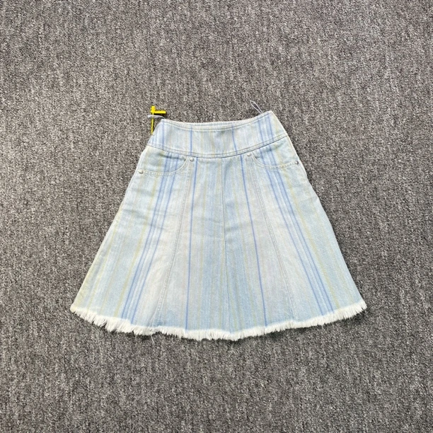 99新 Chanel/香奈儿 5497/Chanel 蓝色多色条纹短裙/34码/99新