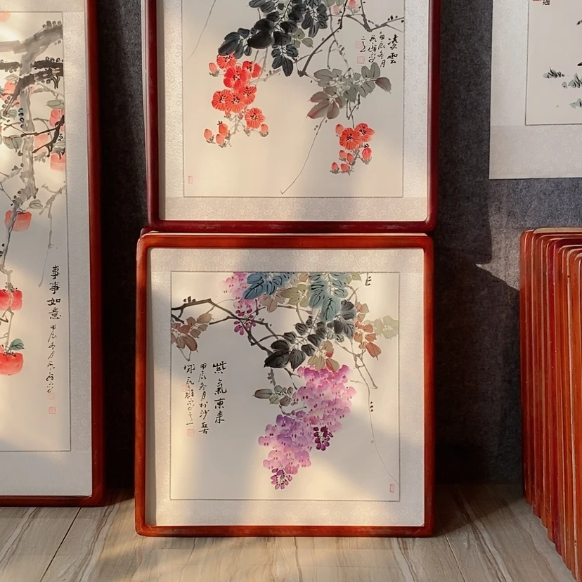 【闪购商品】国画书画作品带框65×65厘米