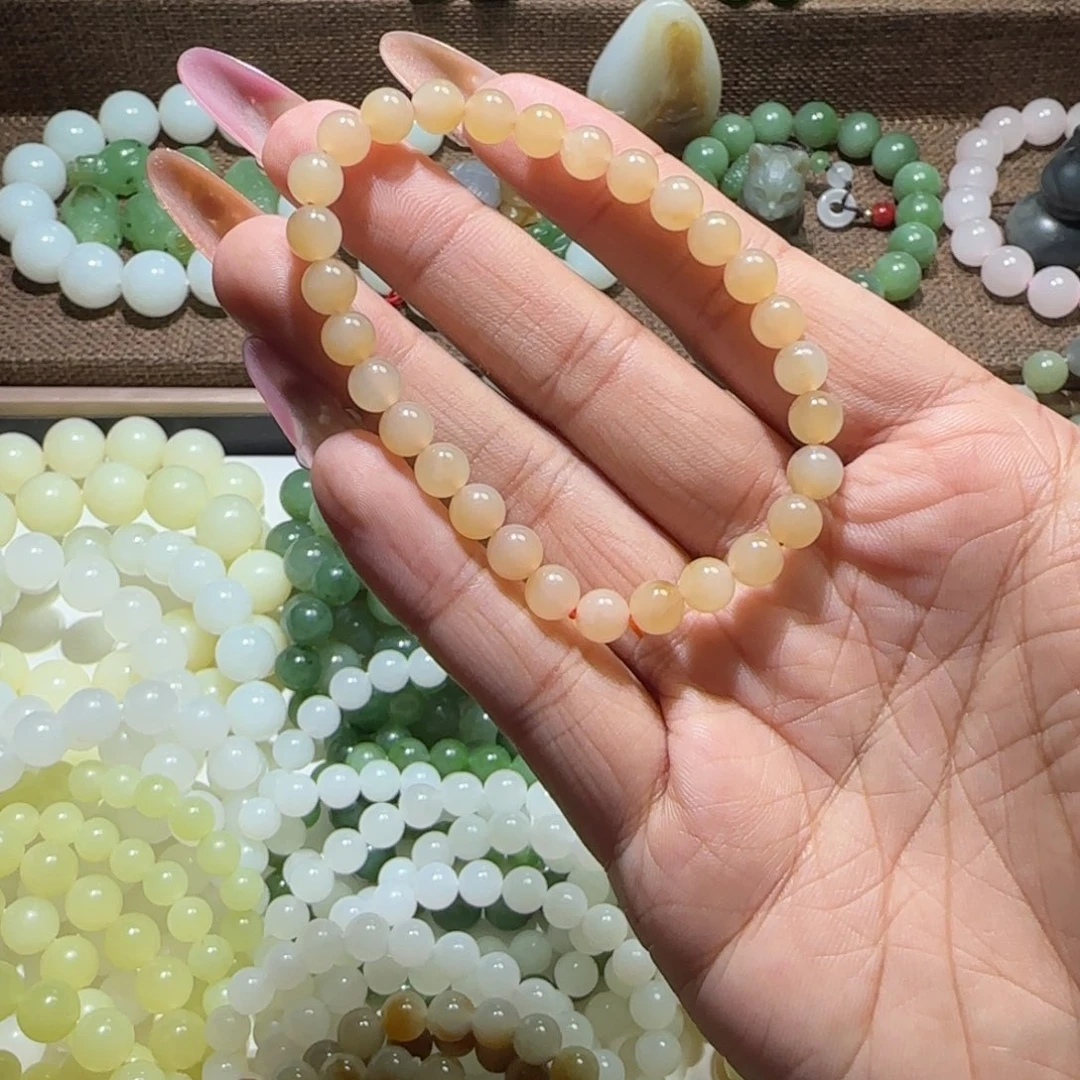 和田玉未镶嵌手链