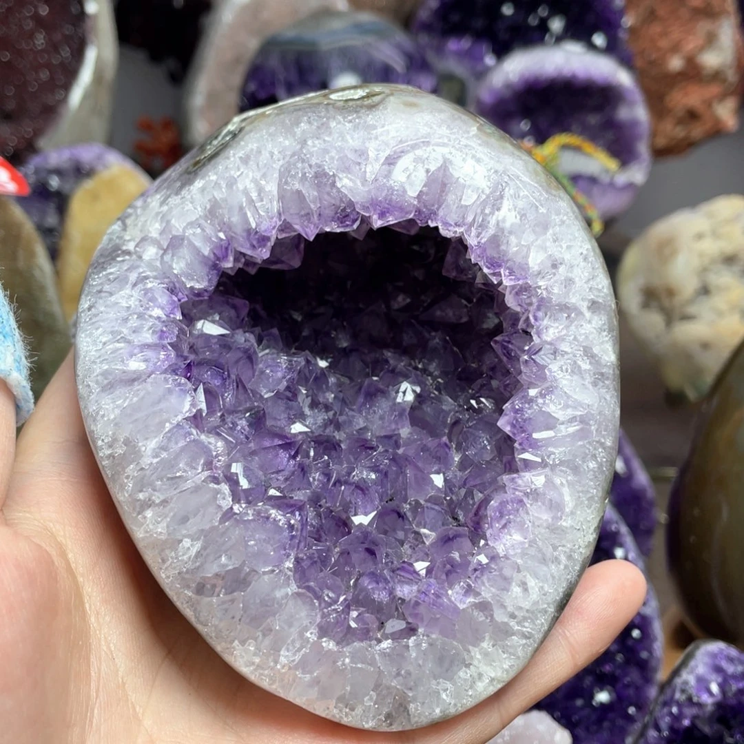 未镶嵌紫晶珠宝半成品捡漏