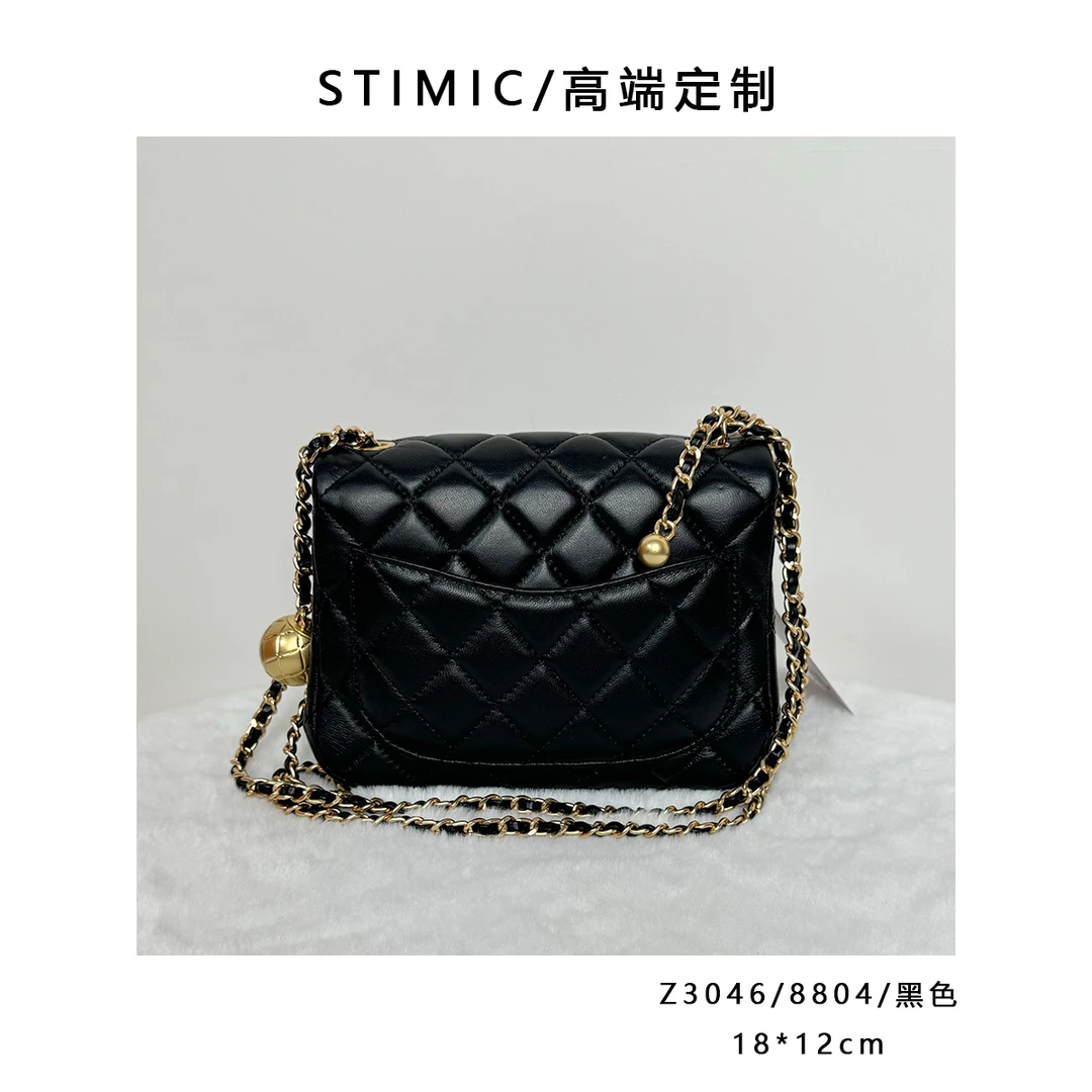 Z3046/8804/黑色Paiyuge高端订制手工时尚女士单肩斜挎手提包8804