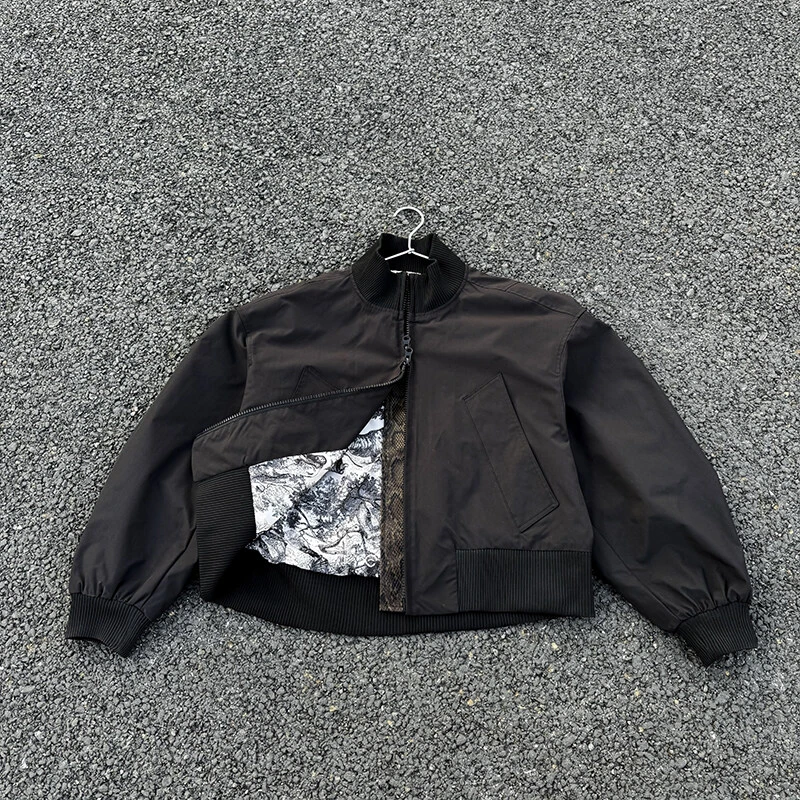 蛇年限定bomber飞行夹克男款春季痞帅立领棒球服cleanfit短款外套