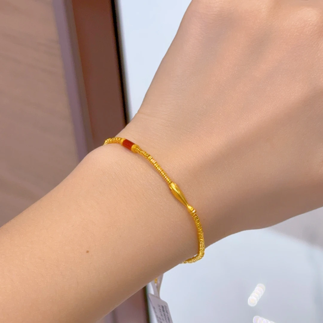 【诗诗精选】足金999 古法年年有余手链