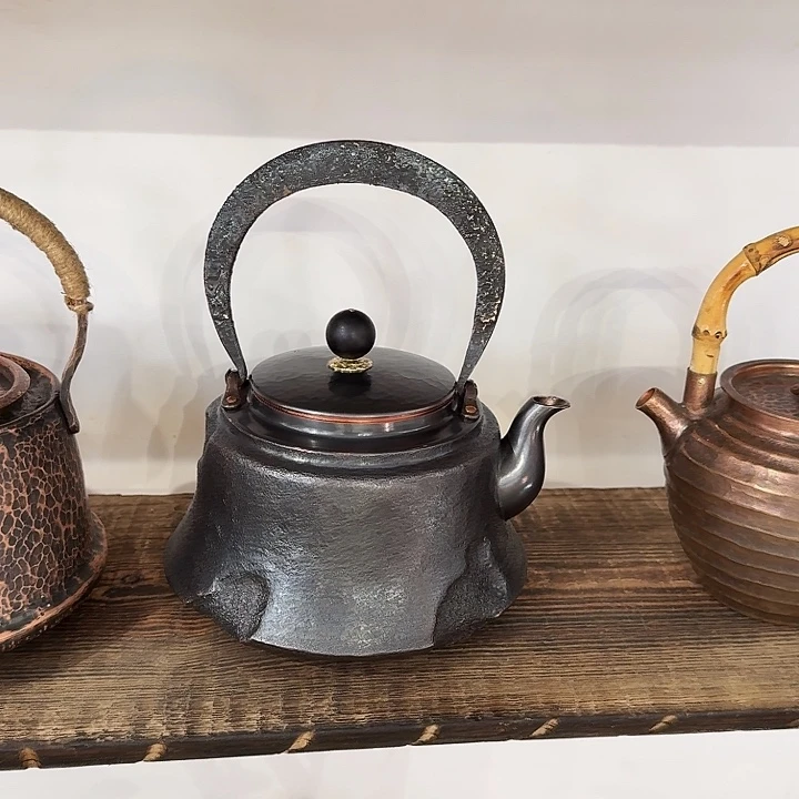 紫铜手工制作三弯流烧水壶