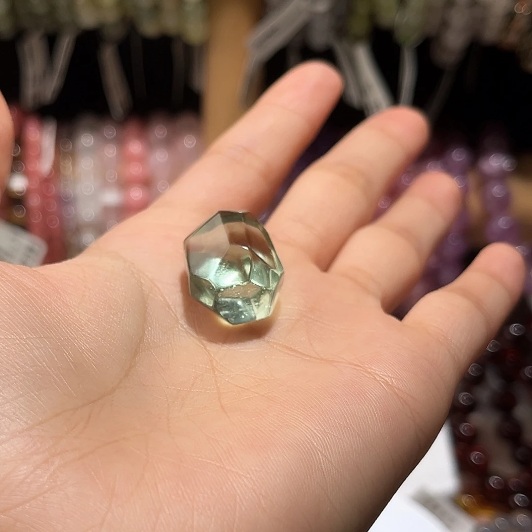 未镶嵌手链烟晶绿水晶通孔1号