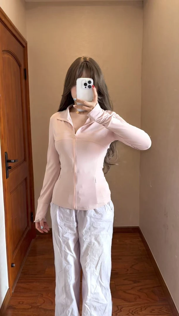 冰肌玉骨 纯欲软糯百搭弹力拉链上衣