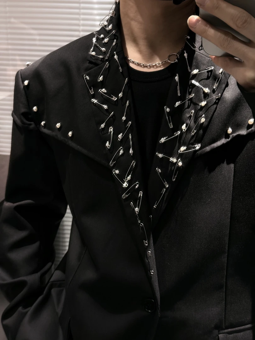 （现）尚锋男装2912新品韩版潮流时尚个性设计别针款翻领休闲西服