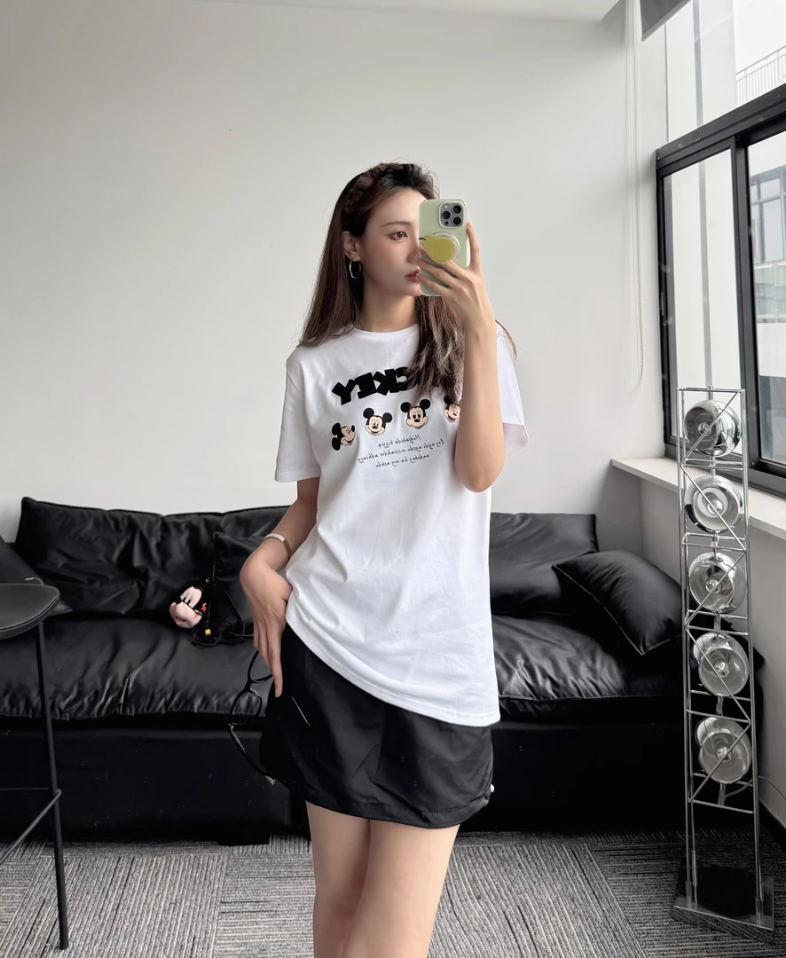 25SS夏季新款印花字母动漫卡通头T恤休闲宽松百搭