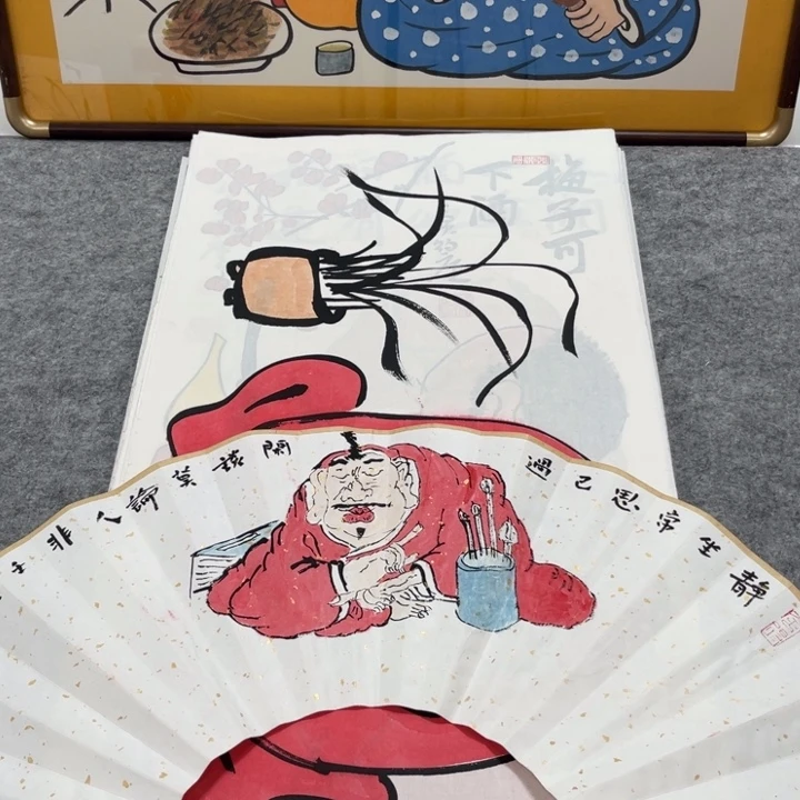 国画手绘禅意画一物一拍