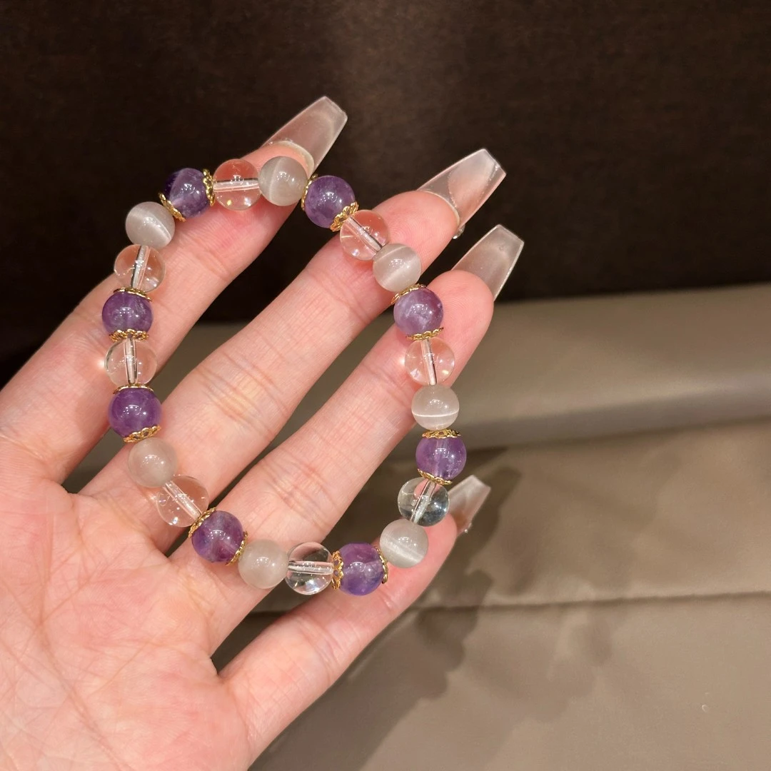 CC11542  高版本 白水晶手串 18CM8MM