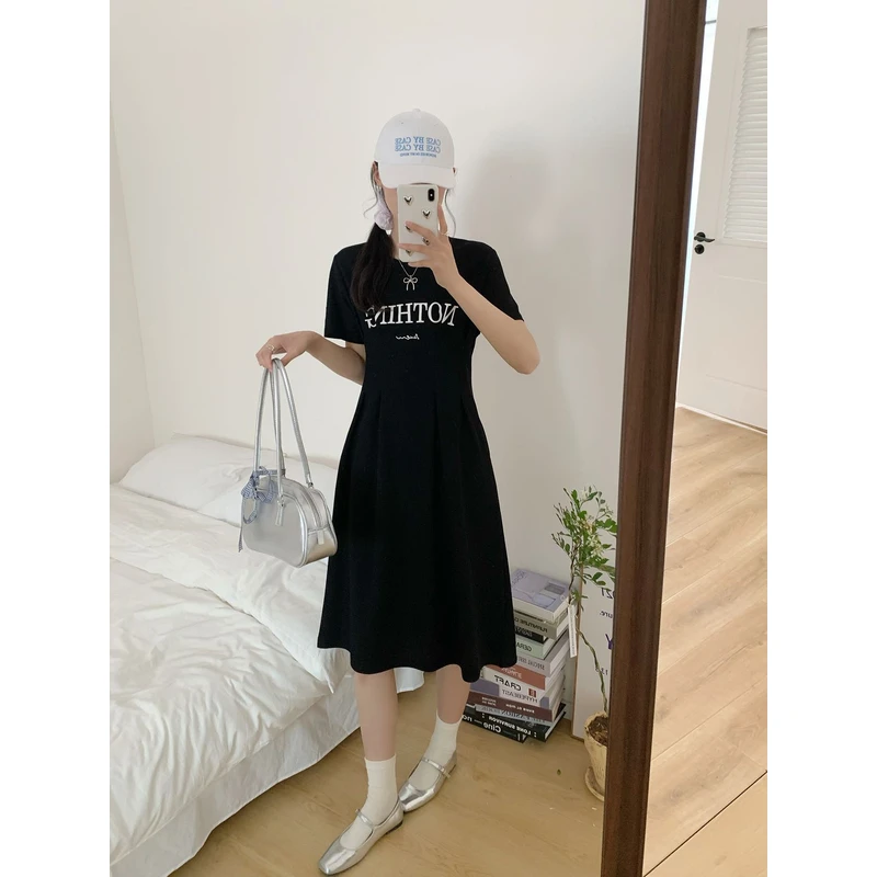 【龙哥高奢】-专柜同款字母长裙时尚休闲显瘦百搭JX-25316