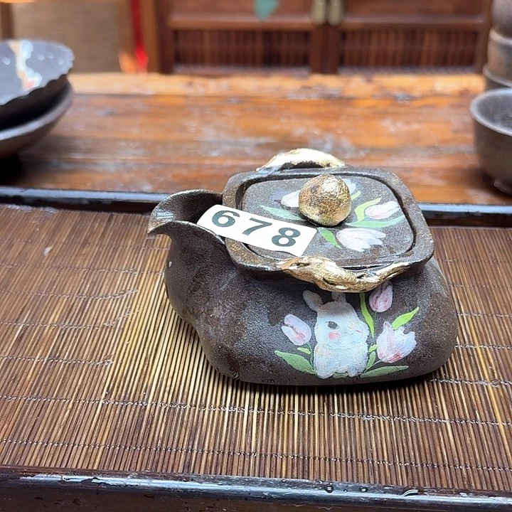 纯手工制作粗陶茶具