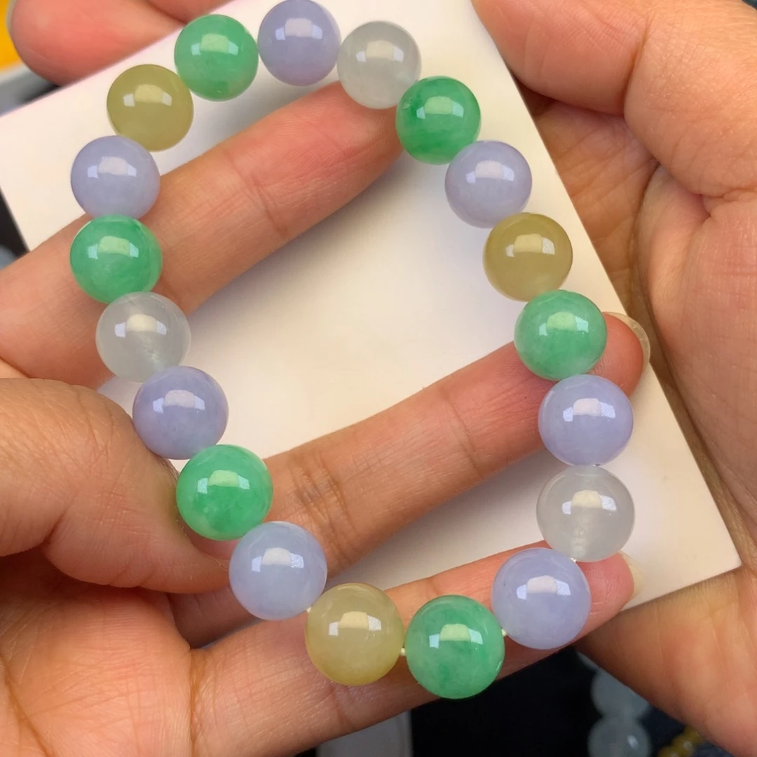 听***阁翡翠未镶嵌颈饰天然缅甸翡翠A货卡10