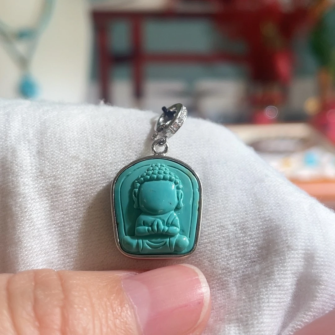 绿松石配饰银S925镶嵌