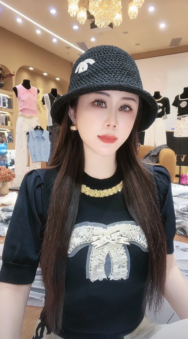 婷婷美美-VIP家•定制高货黑色大香针织短袖(756。)