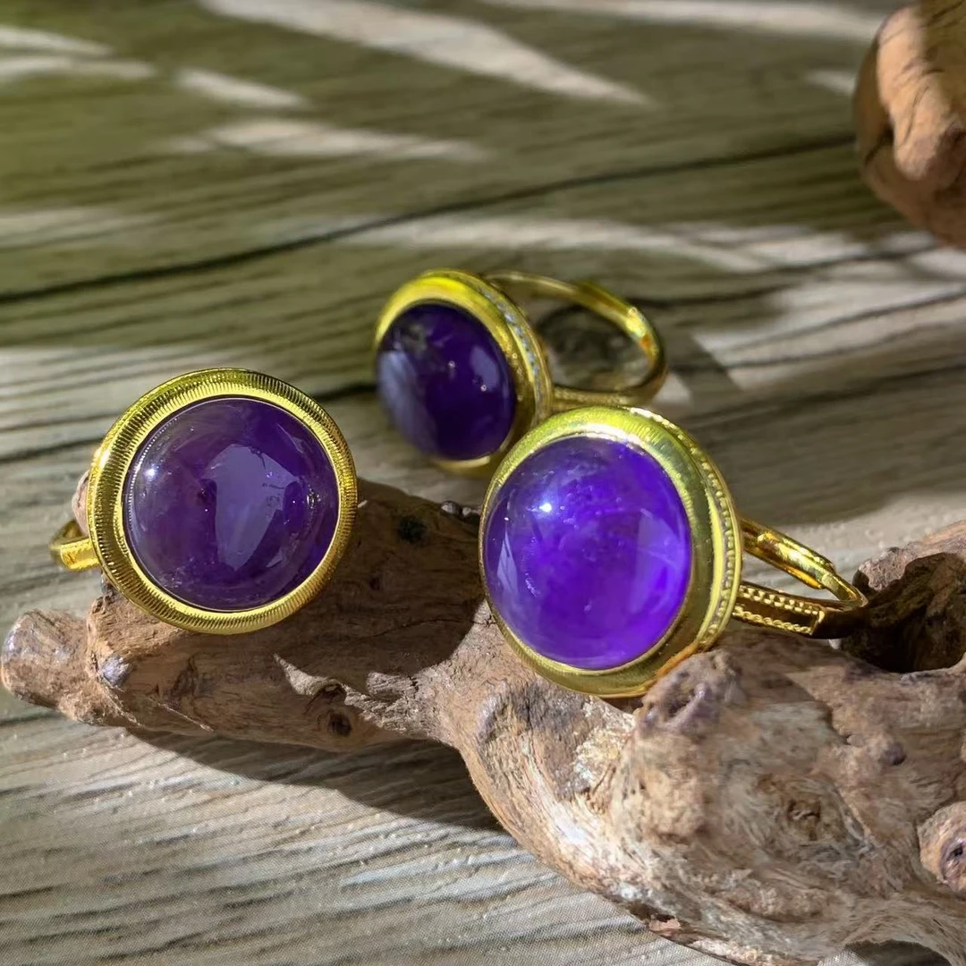 面面来财珠宝CT10065-紫钛晶水晶紫戒指-多样性发其一