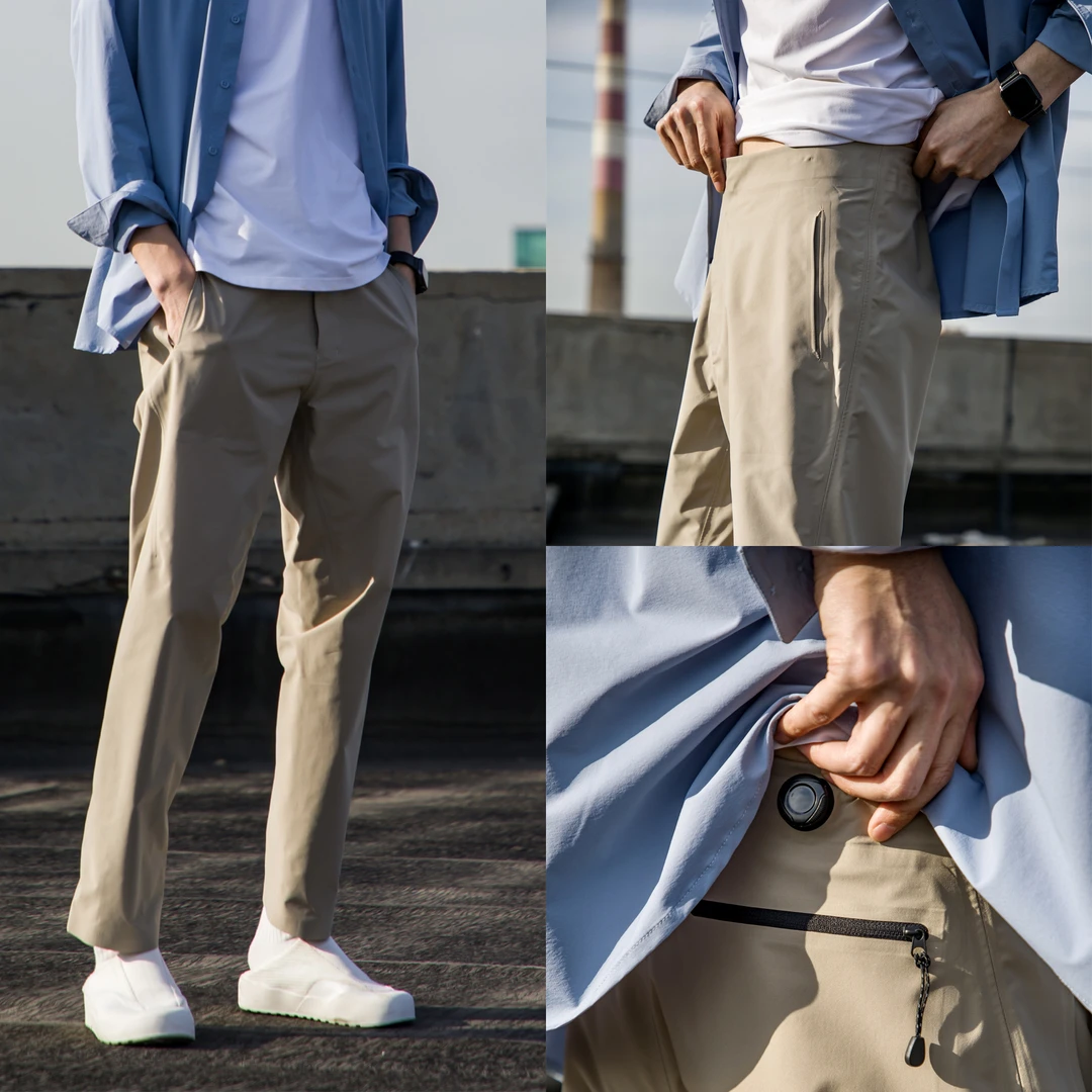 高端商务定制！ 全压胶立体剪裁春夏款户外防水透气百搭休闲直筒裤