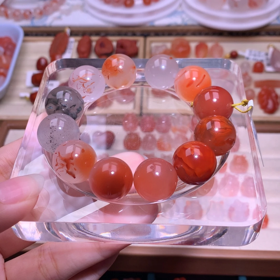 必***胜南红玛瑙未镶嵌珠宝半成品大单珠