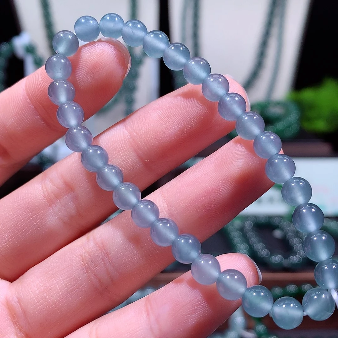 翡翠未镶嵌手链天然a货翡翠手串6