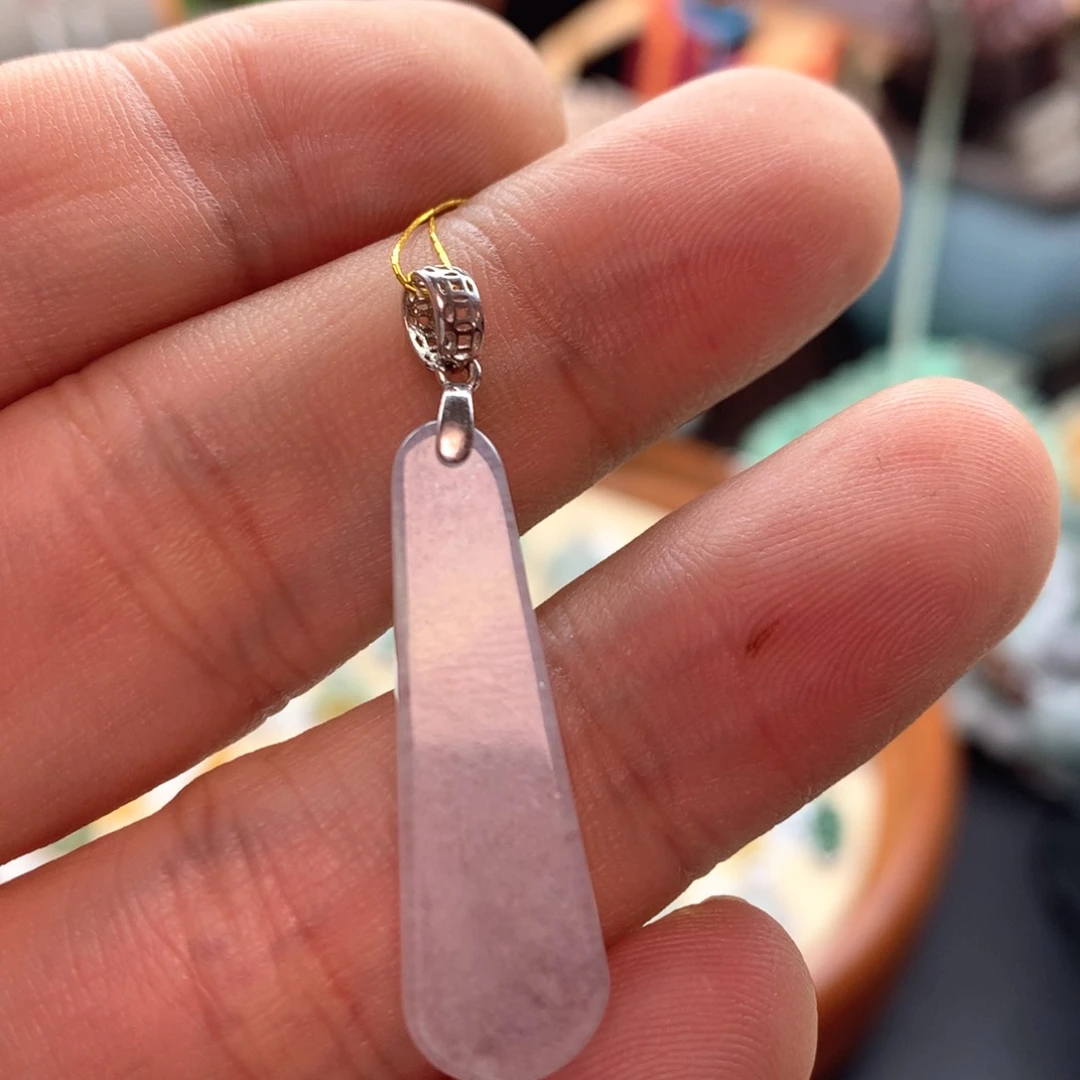 颈饰银S925镶嵌翡翠