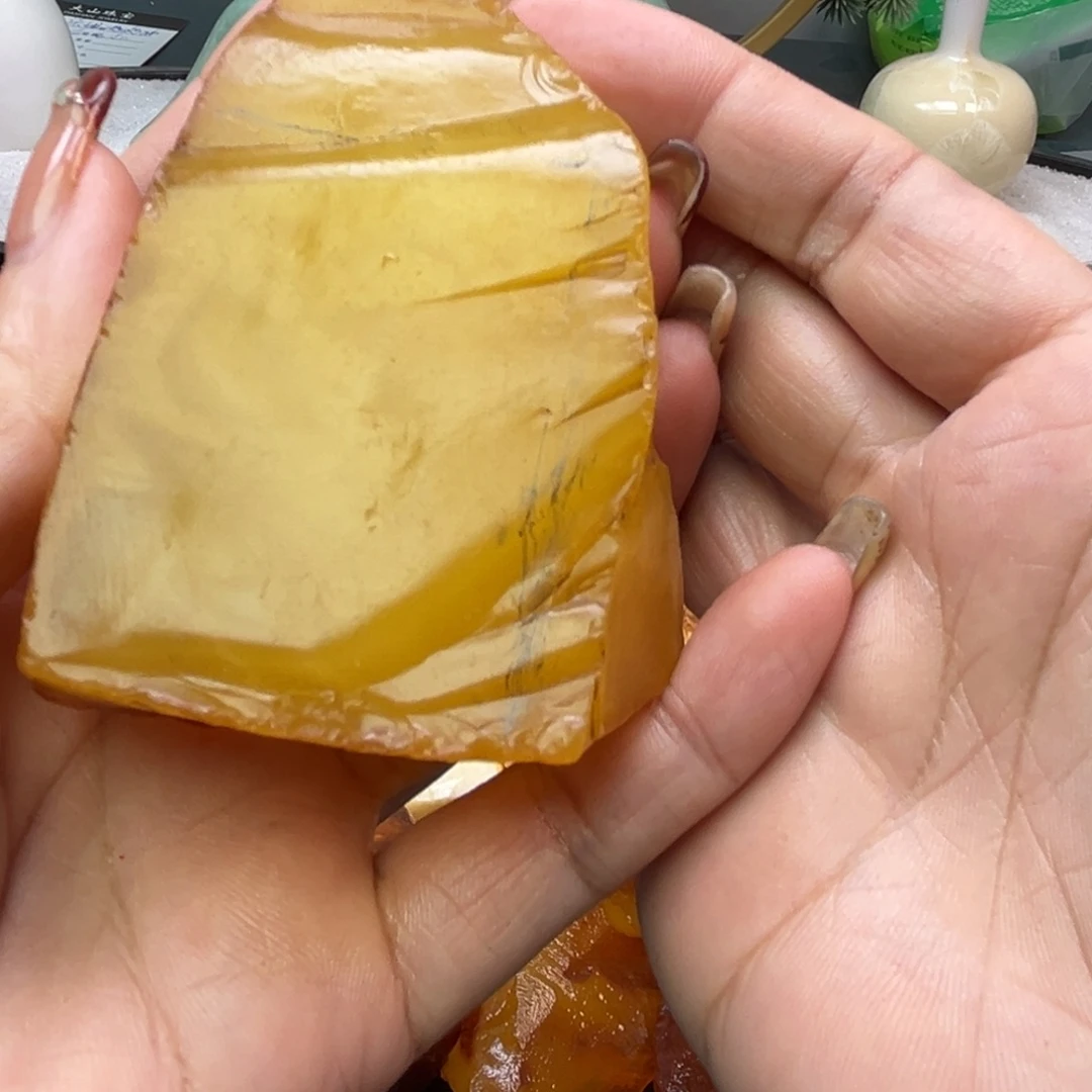 无***记未镶嵌定制琥珀蜜蜡原石不退不换