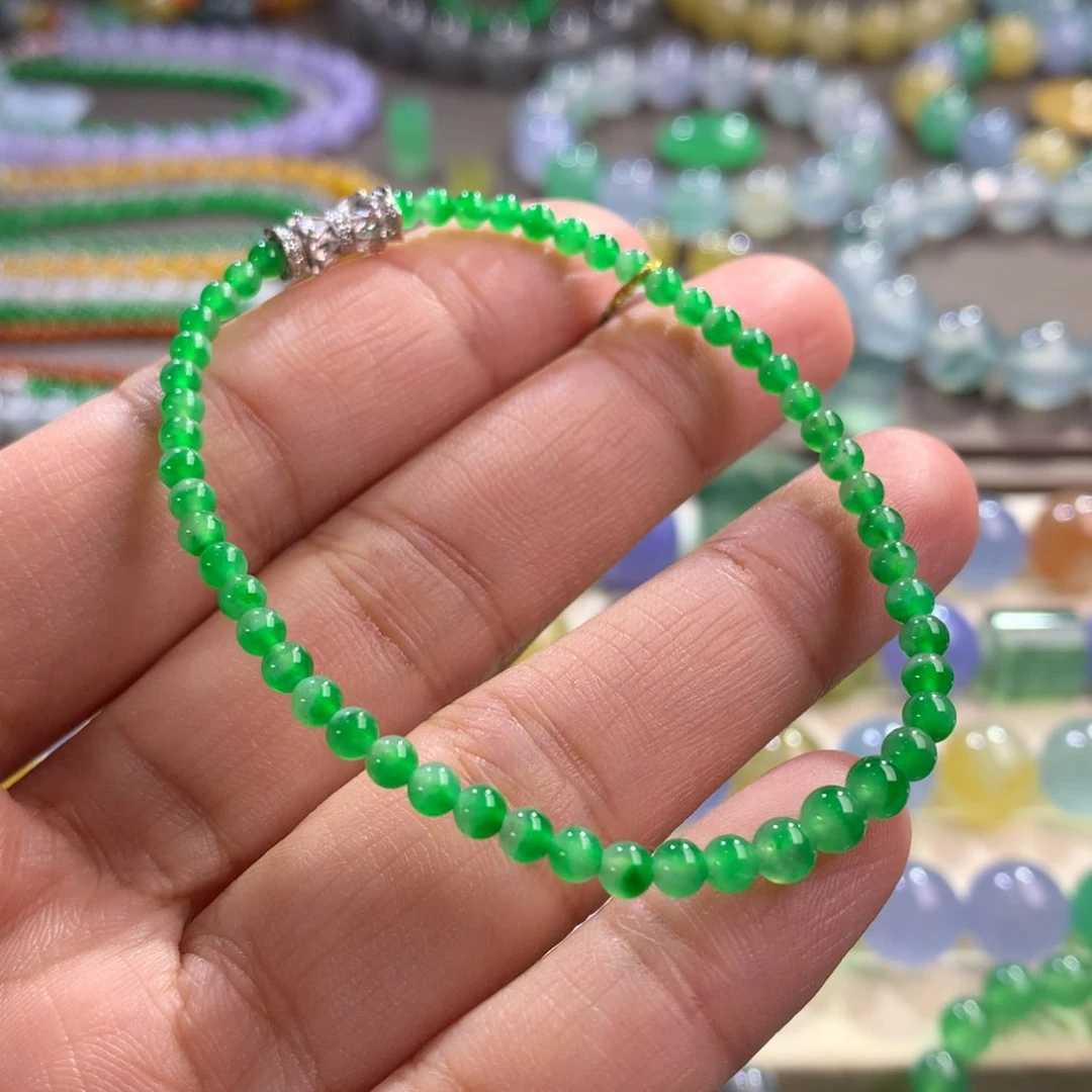 翡翠手链未镶嵌卡3～4