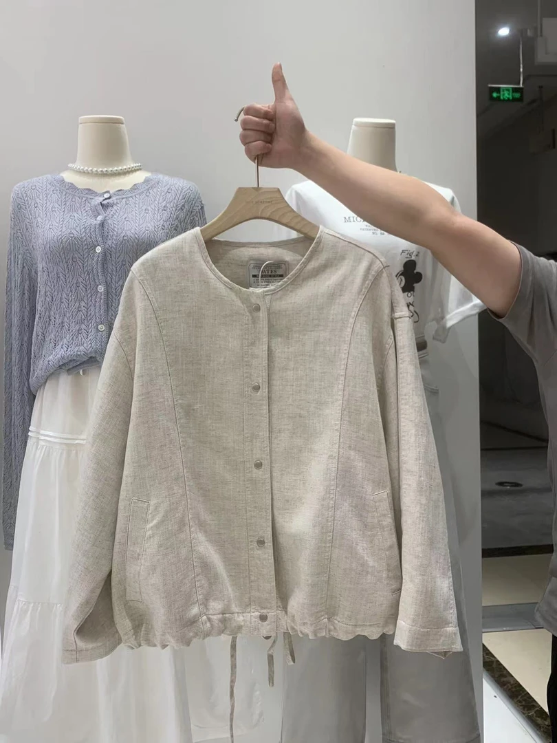 韩国首尔家圆领奶奶风外套9303