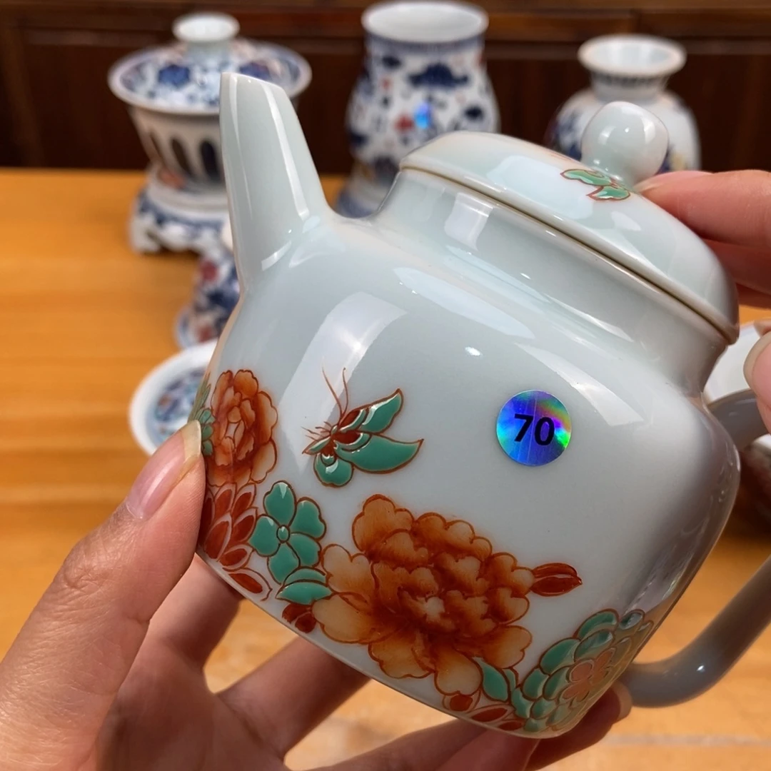 手绘现代茶具非古董