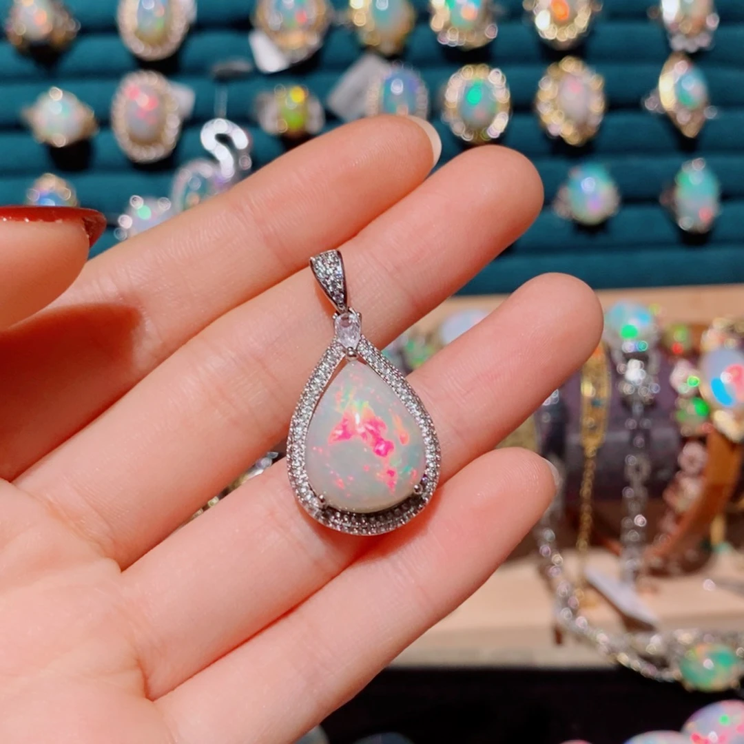 欧泊欧泊吊坠银S925镶嵌