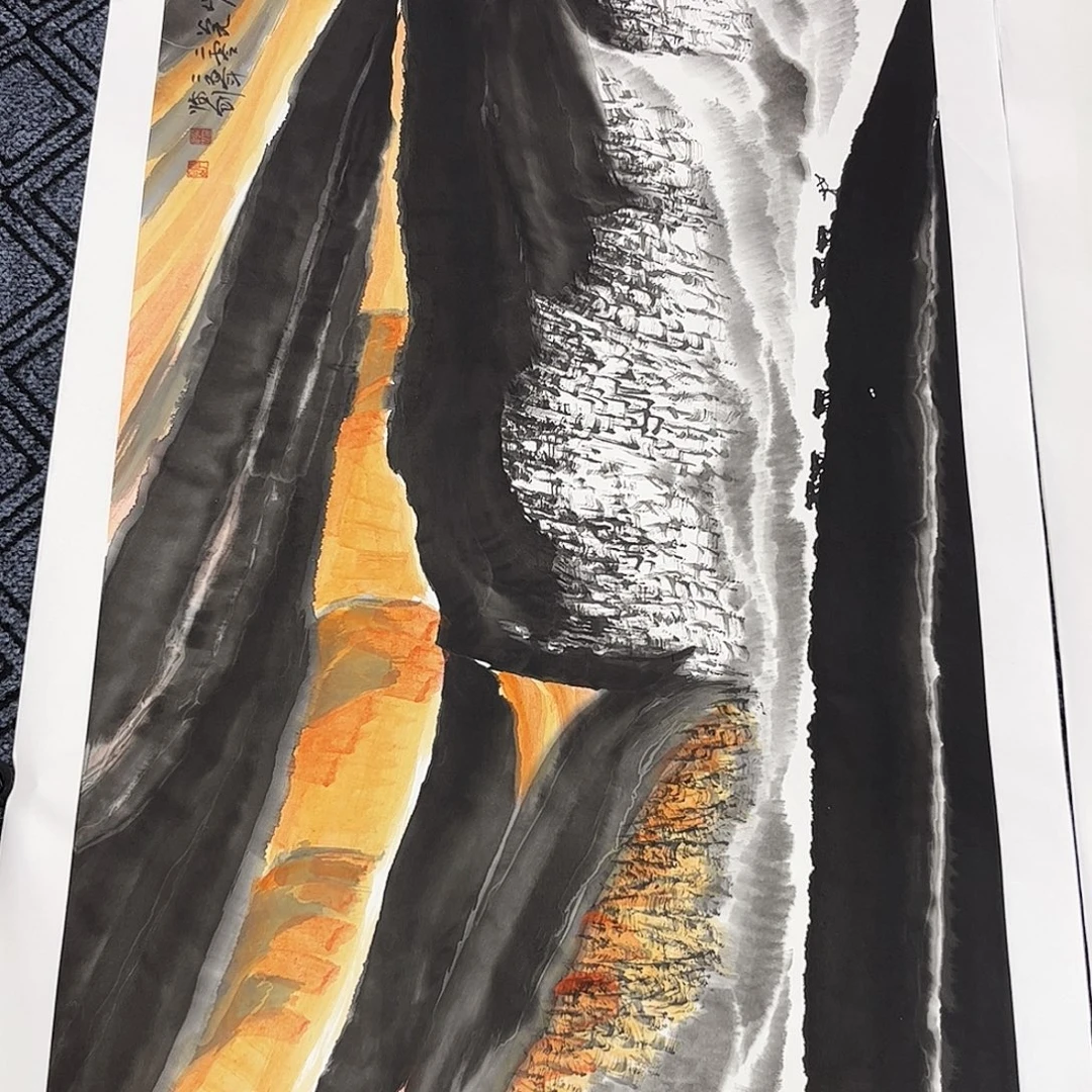 听***竹国画贾永思老师四尺山水奇