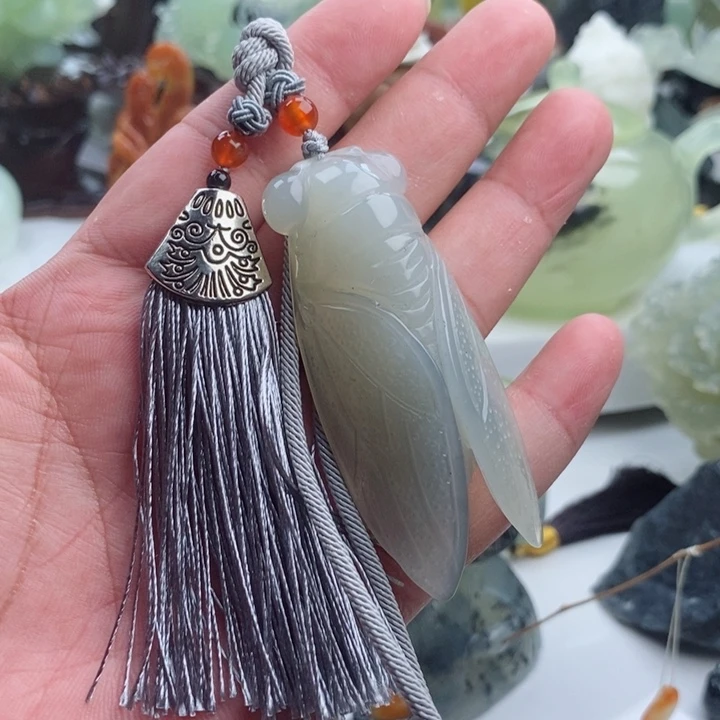 岫玉四大名玉手把件未镶嵌