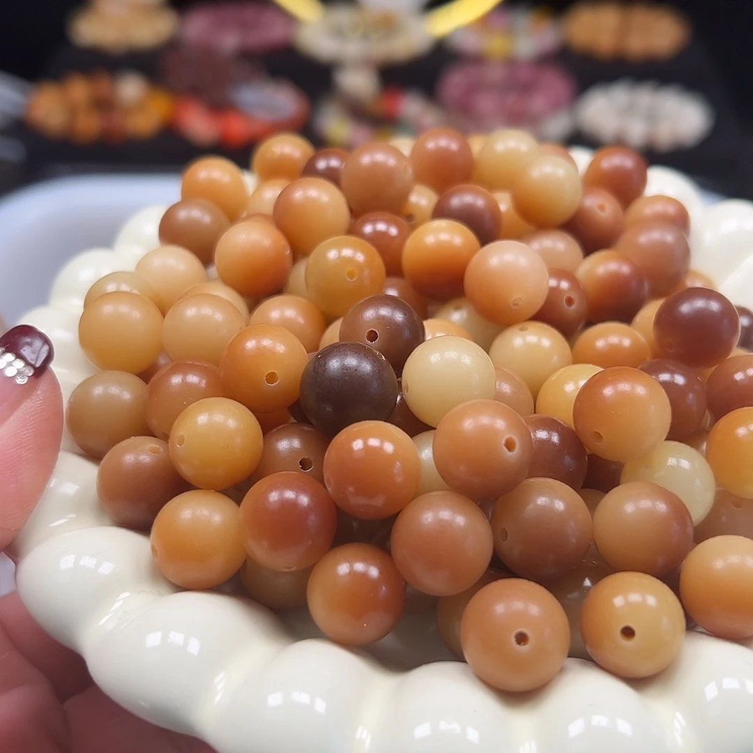 手串菩提根/象牙果卡12/13左右炭烧圆110颗