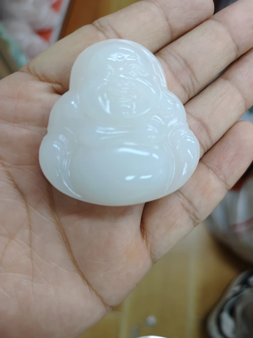 1322号精品白色佛公吊坠