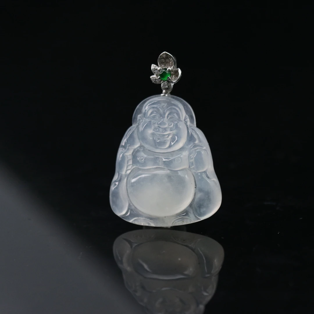 11天然缅甸翡翠A货18k佛公/000180/上海嘉禾拍卖